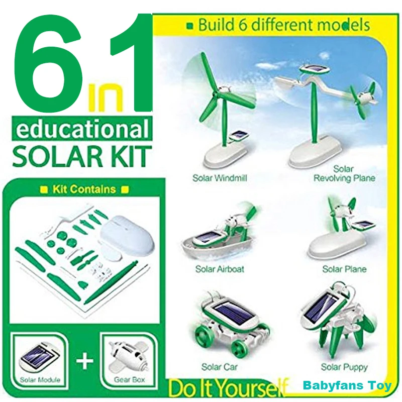 6-In-1 Solar-Power Robot Kit A - огляд і ціна Electronics Gadgets For Kids