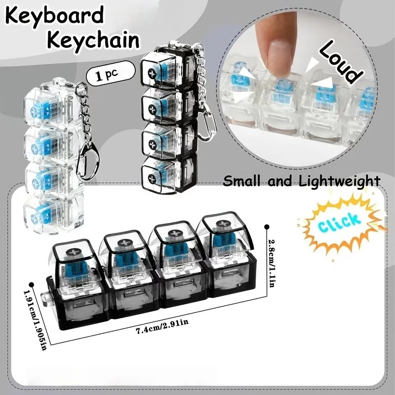 、/LED Keyboard Keychain Fidget - огляд і ціна Electronics Gadgets For Kids