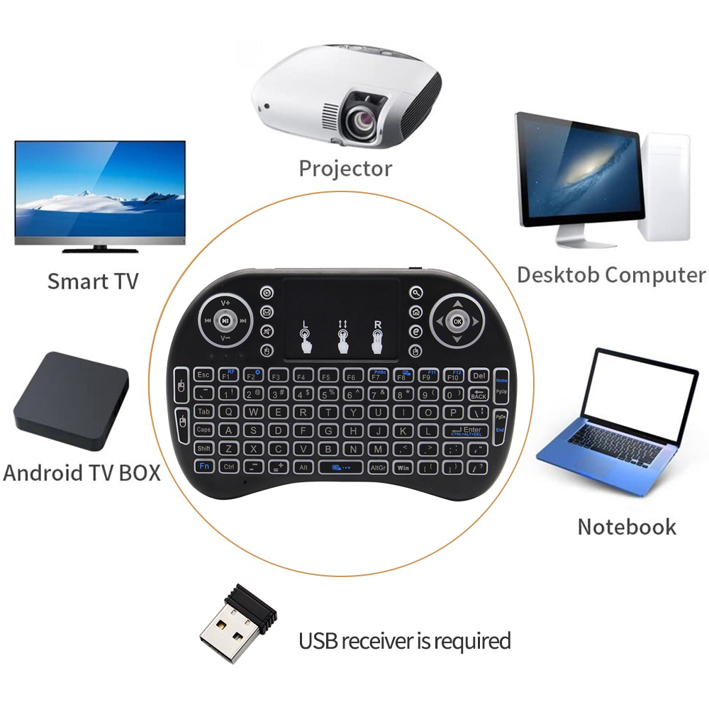 Backlit English Russian French - огляд і ціна Wireless Keyboard Mini