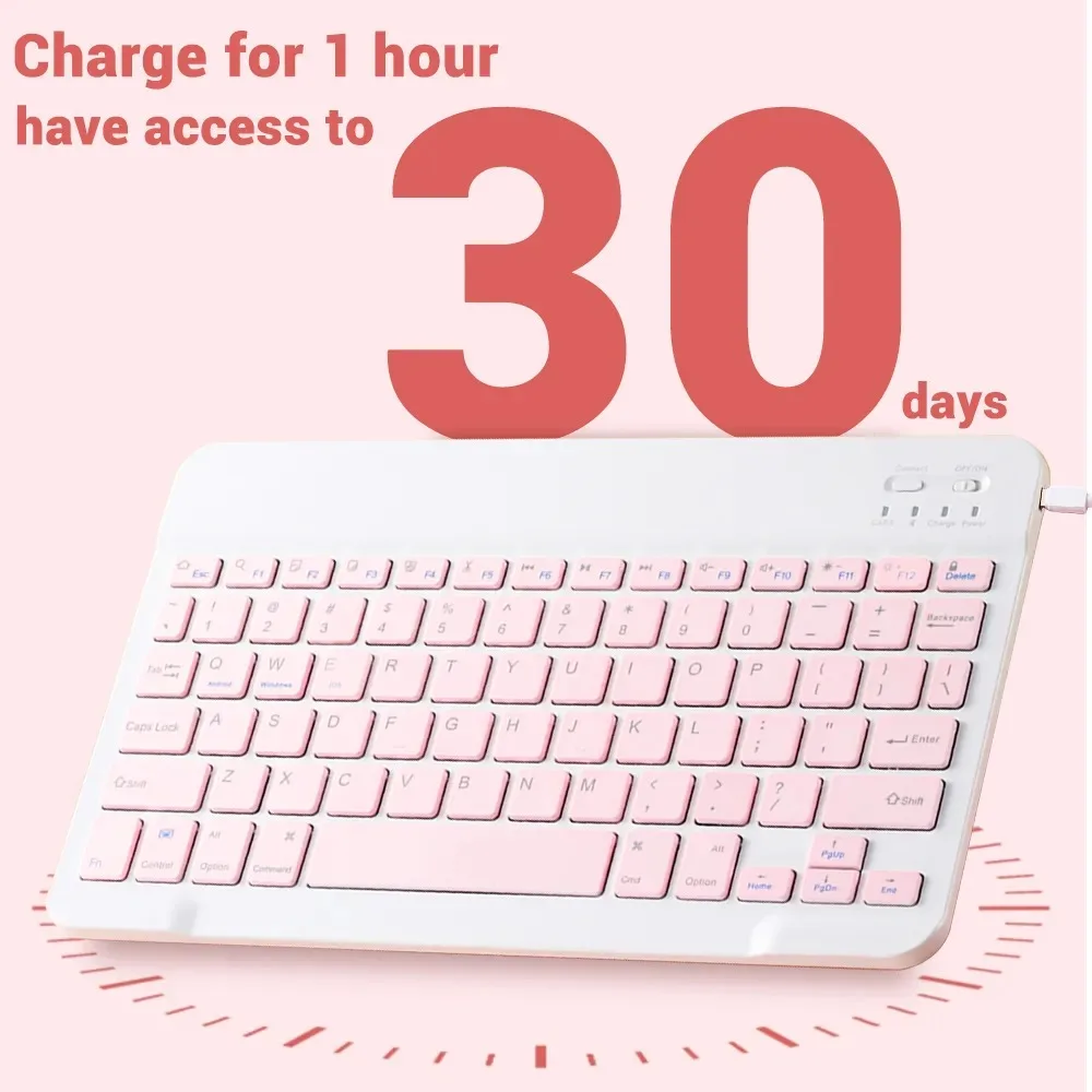 Hebrew Bluetooth Keyboard 10in - огляд і ціна Wireless Keyboard Mini